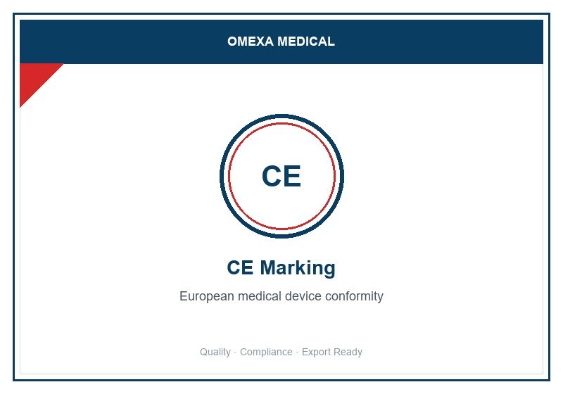 CE Marking certificate visual for Omexa Medical